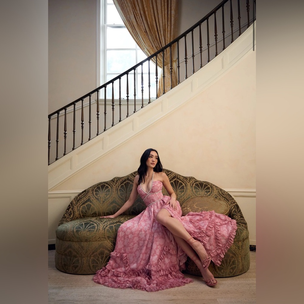 V. Chapman Pink Peony Scarlette Dress